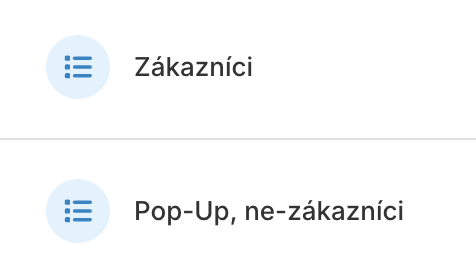 Základní rozdělení e-mailové databáze